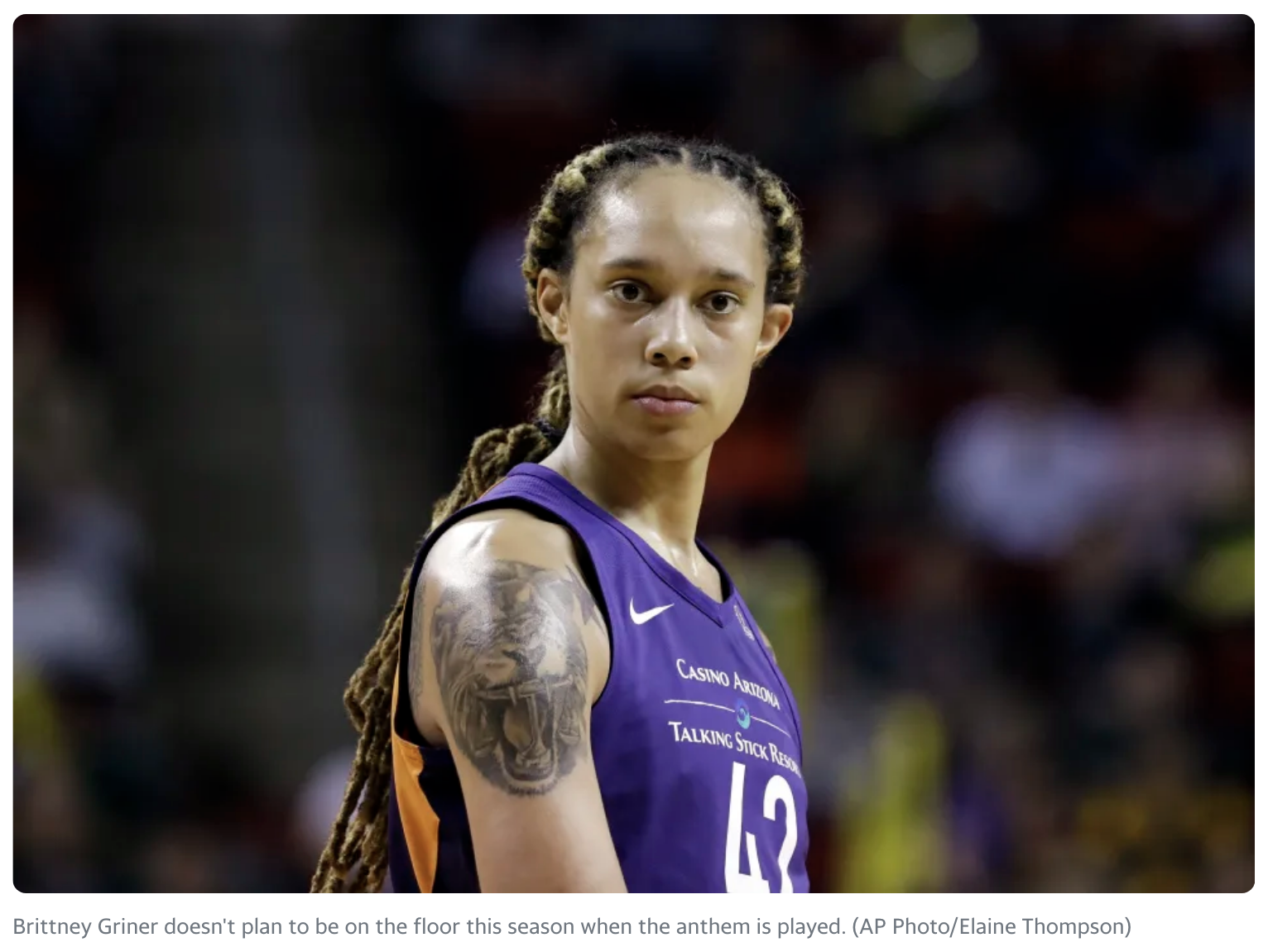 Hooray: Brittney Griner Stands Respectfully for America's National ...